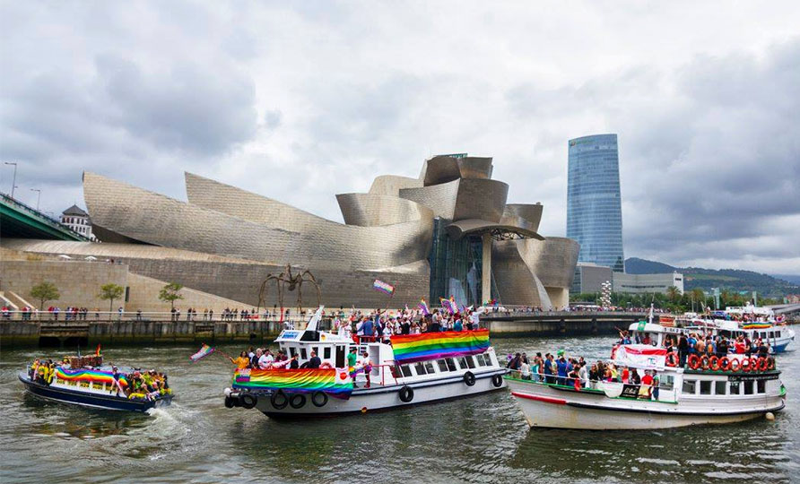 Desfile GTB+ fluvial en Bilbao Pride 2018